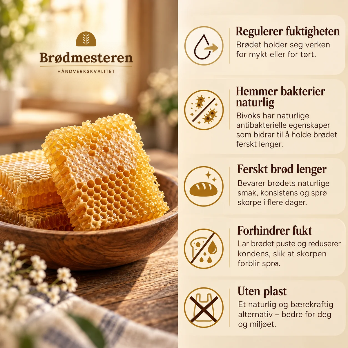 Brødmesteren™ – Bivokspose for ferskt brød
